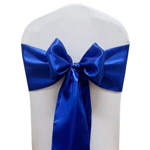 Elegant Blue Satin Bow